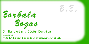 borbala bogos business card