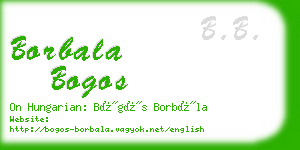 borbala bogos business card